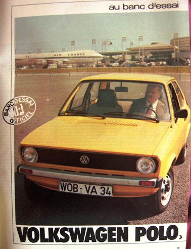 1er juin 1975, la premire VW POLO au banc d'essai Vw20po10