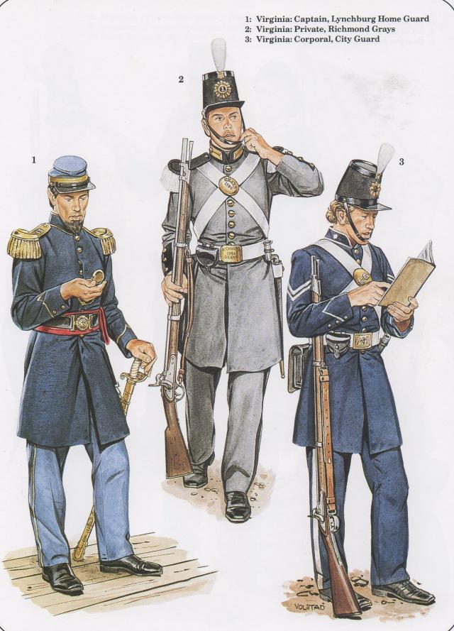 differents uniformes porté par les milices d etats durant la civil war Img41010