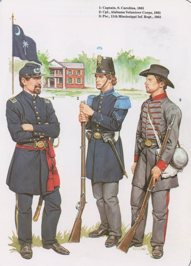 differents uniformes porté par les milices d etats durant la civil war Img41410