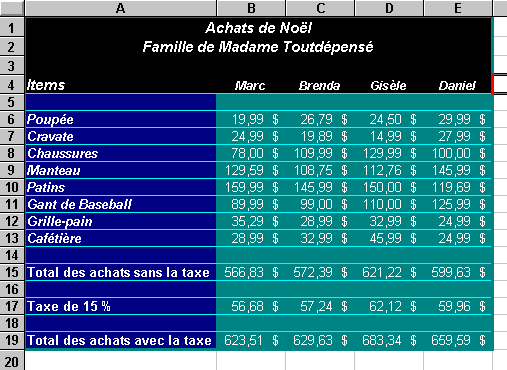 exercice excel Excel10