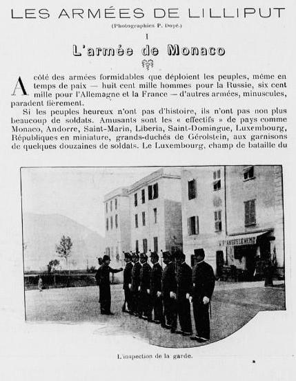 Monaco's Military from a French periodical, 1901 01mon10