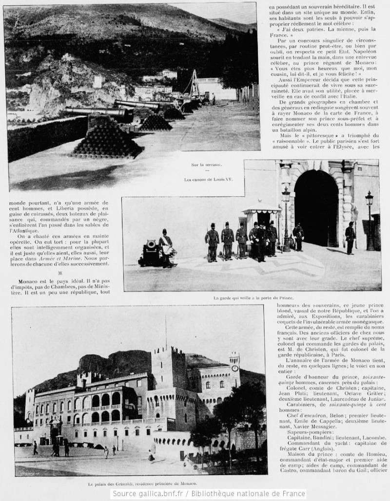 Monaco's Military from a French periodical, 1901 01mon110