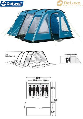 Outwell Colorado V Plus 5 berth tent and canopy Tent411