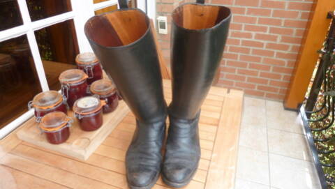 Bottes de moto Gendarmerie en cuir (VENDU)