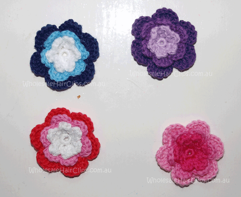 3 Layer Crochet Flowers Just Arrived - 2 week sale Croche10