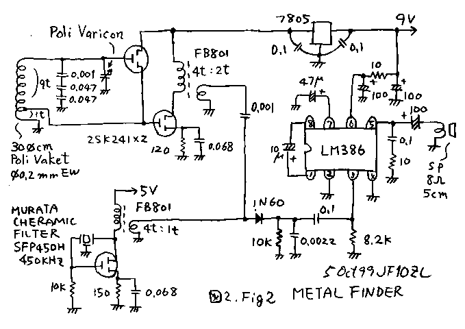 Simples Detector de Metais Metal-10