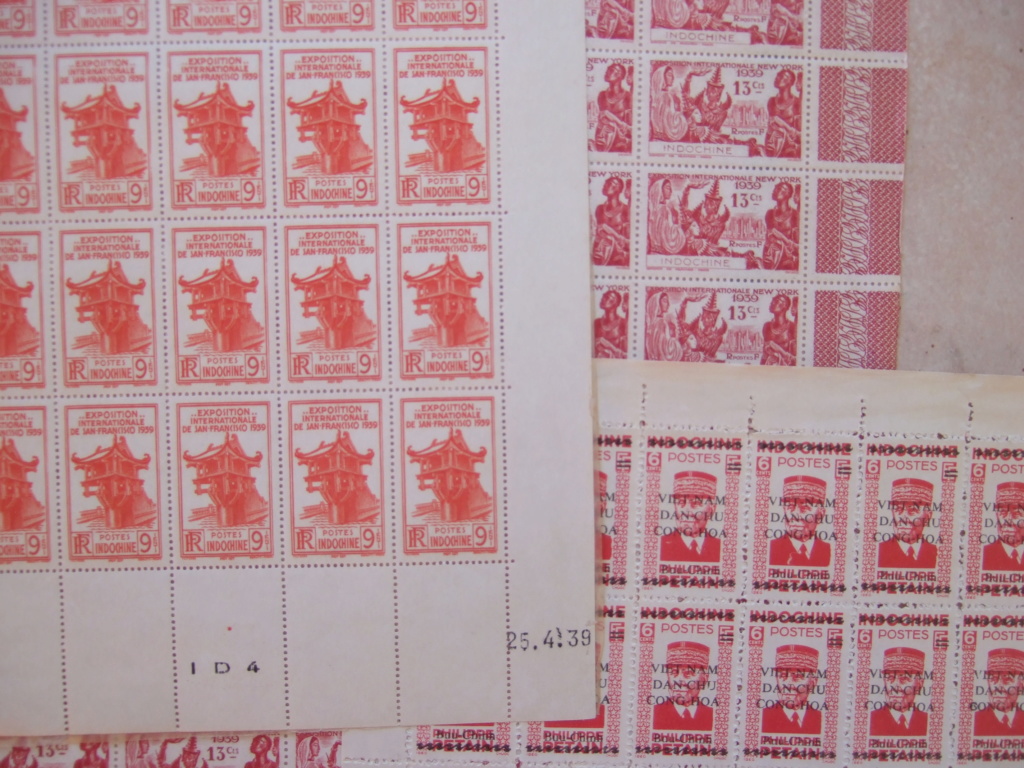 Planches timbres Indochine Française 1939 Petain ....ESC SEPT1 Dscf6022