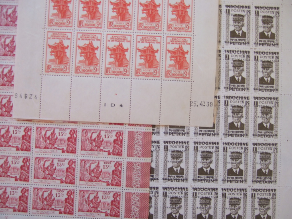 Planches timbres Indochine Française 1939 Petain ....ESC SEPT1 Dscf6024