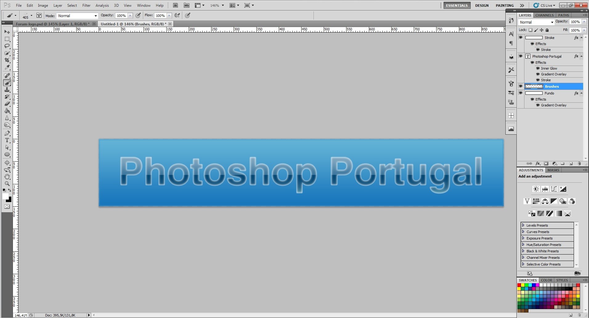 Como fazer o Logo do Fórum no photoshop. Antes_10