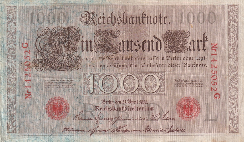 (P) Billet allemand daté 1910 VENDU Billet10