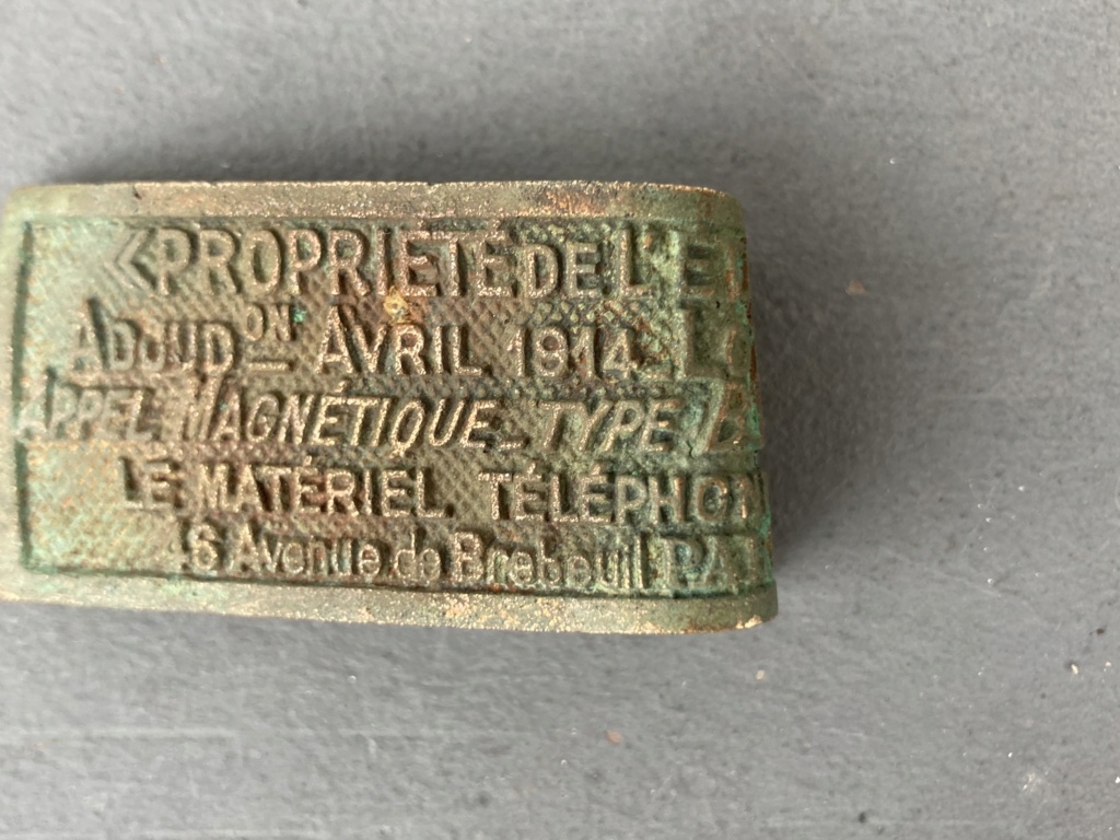 (M) Plaque de téléphone « Marty » mdl 1910 tordu VENDU Df616410