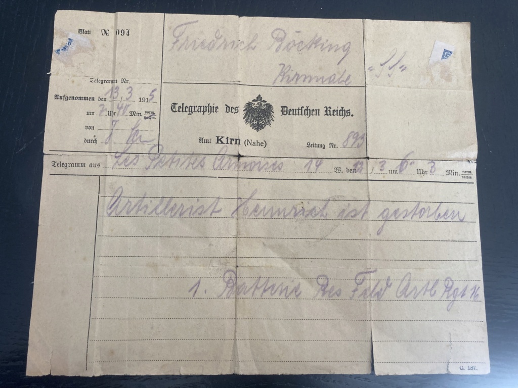 (P) Télégramme pour un soldat allemand mort dans les Ardennes A CLOTURER F586b510