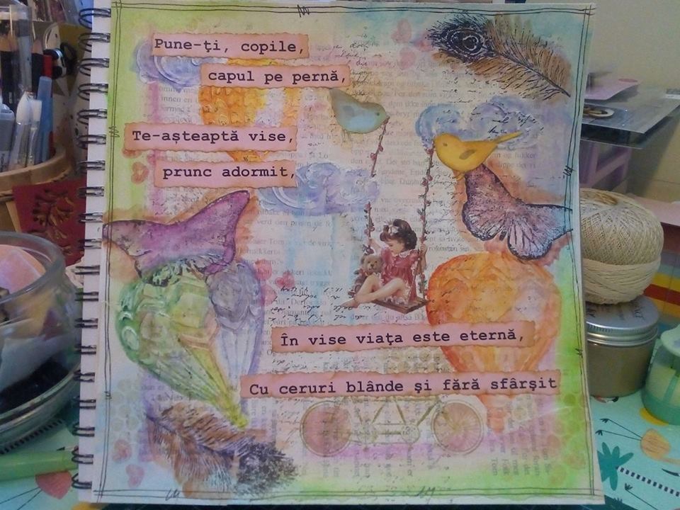 Provocare Art Journaling luna iunie - Despre copilarie (Popa Cornelia) Alina11