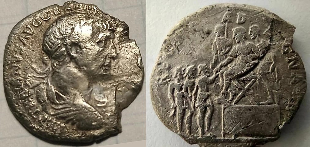 Quinario/denario cortado de Trajano - REGNA AD SIGNATA  ???? 29234511