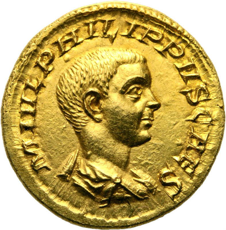 Áureo dudoso de Filipo II Filipo11