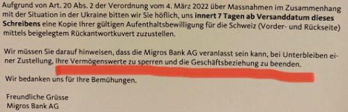 Россияне в Швейцарии сообщают о письмах-предупреждениях от банков. 56b22210