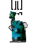 Cyborg personaje pixel Vision10