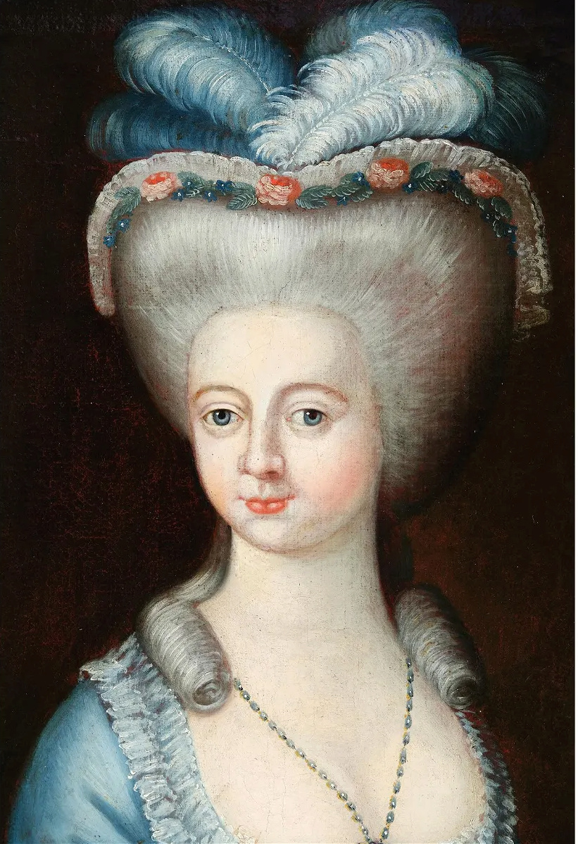 Portrait inconnu de Marie-Antoinette par l'école allemande du XVIIIe Tzolzo71
