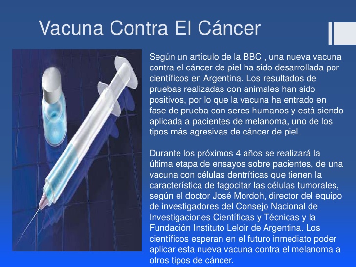 Vacuna contra el Cancer  Avance11