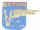Insignes successifs Base Aérienne Creil (aviation, armée de l'air) Evreux12