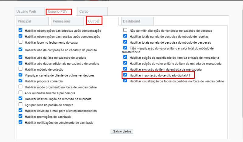 Importação do certificado A1 no AtendeSmart 0224