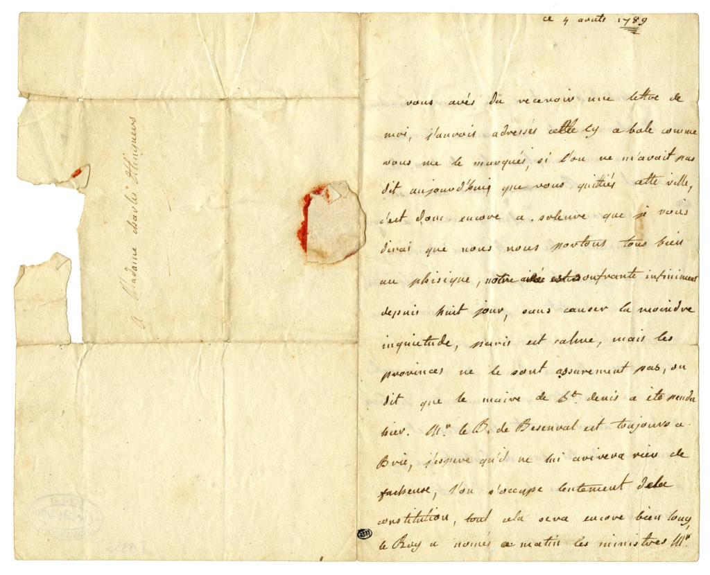 Une lettre entre Madame Elisabeth et Madame de Polignac Zzzetz10