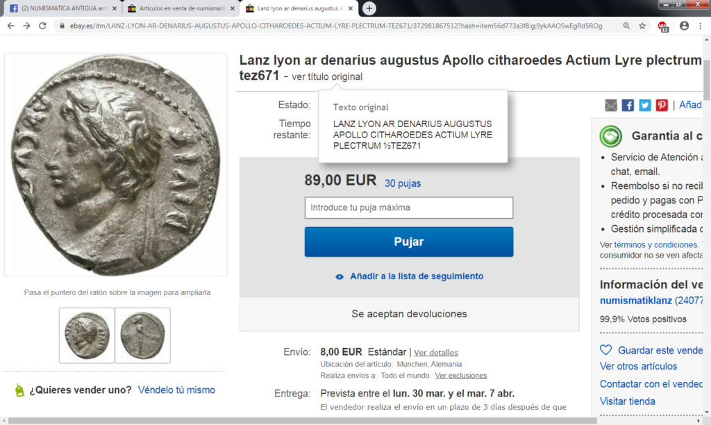 Numismatik Lanz y sus denario de Osca, Augusto, Marco Antonio... Lanz12