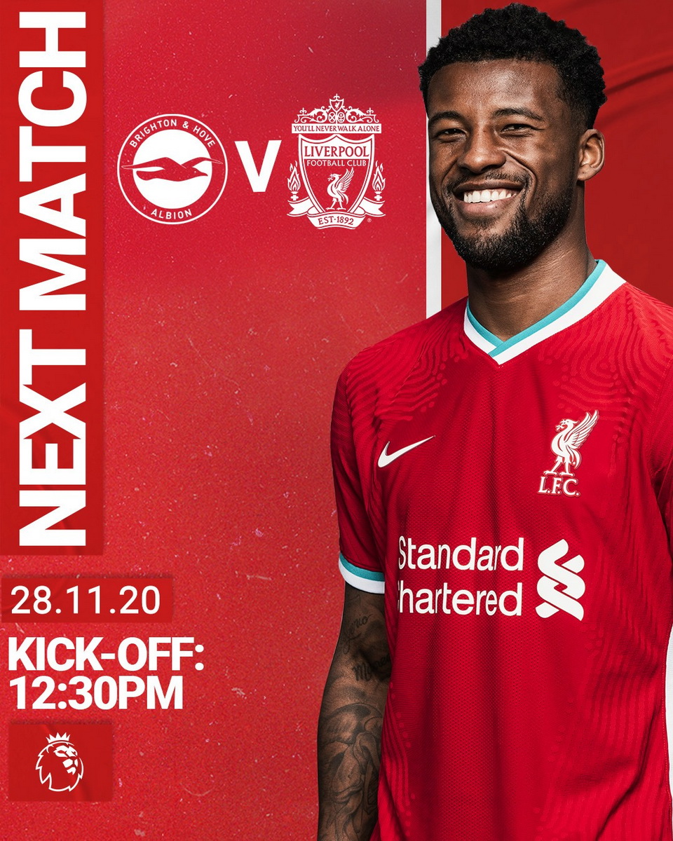 10. Spieltag der Premier League 2020/21 - 28. 11. 2020 13:30 Brighton & Hove Albion - FC Liverpool 422
