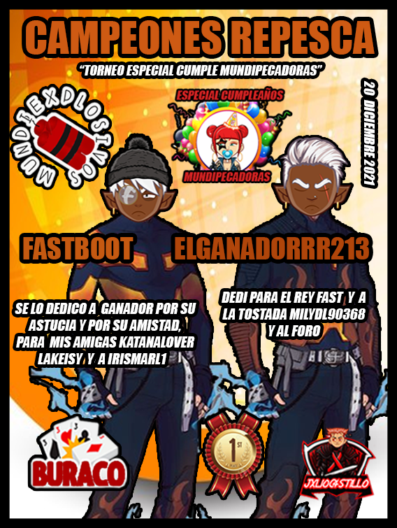 REPESCA TORNEO "ESPECIAL CUMPLEAÑOS MUNDIPECADORAS" BURACO PAREJAS - 20 DICIEMBRE 2021   Campeo16