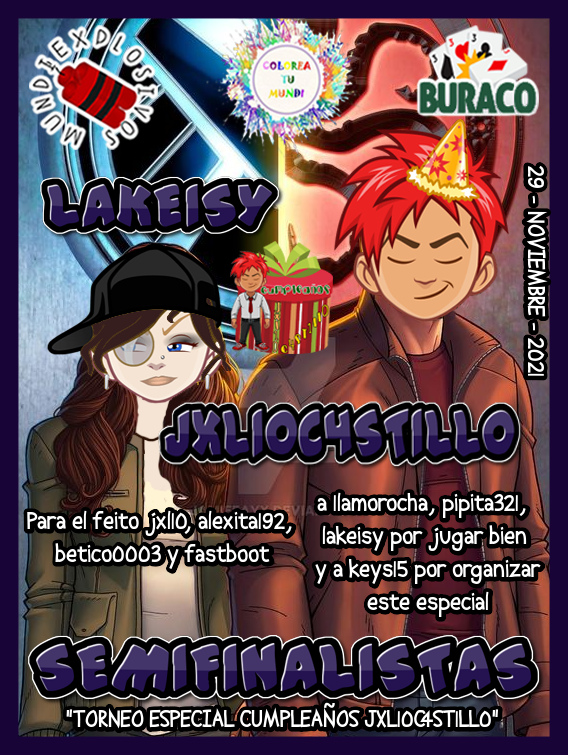 TORNEO "ESPECIAL CUMPLEAÑOS JXL10C4ST1LL0" BURACO PAREJAS - 29 NOVIEMBRE 2021   Semifi11