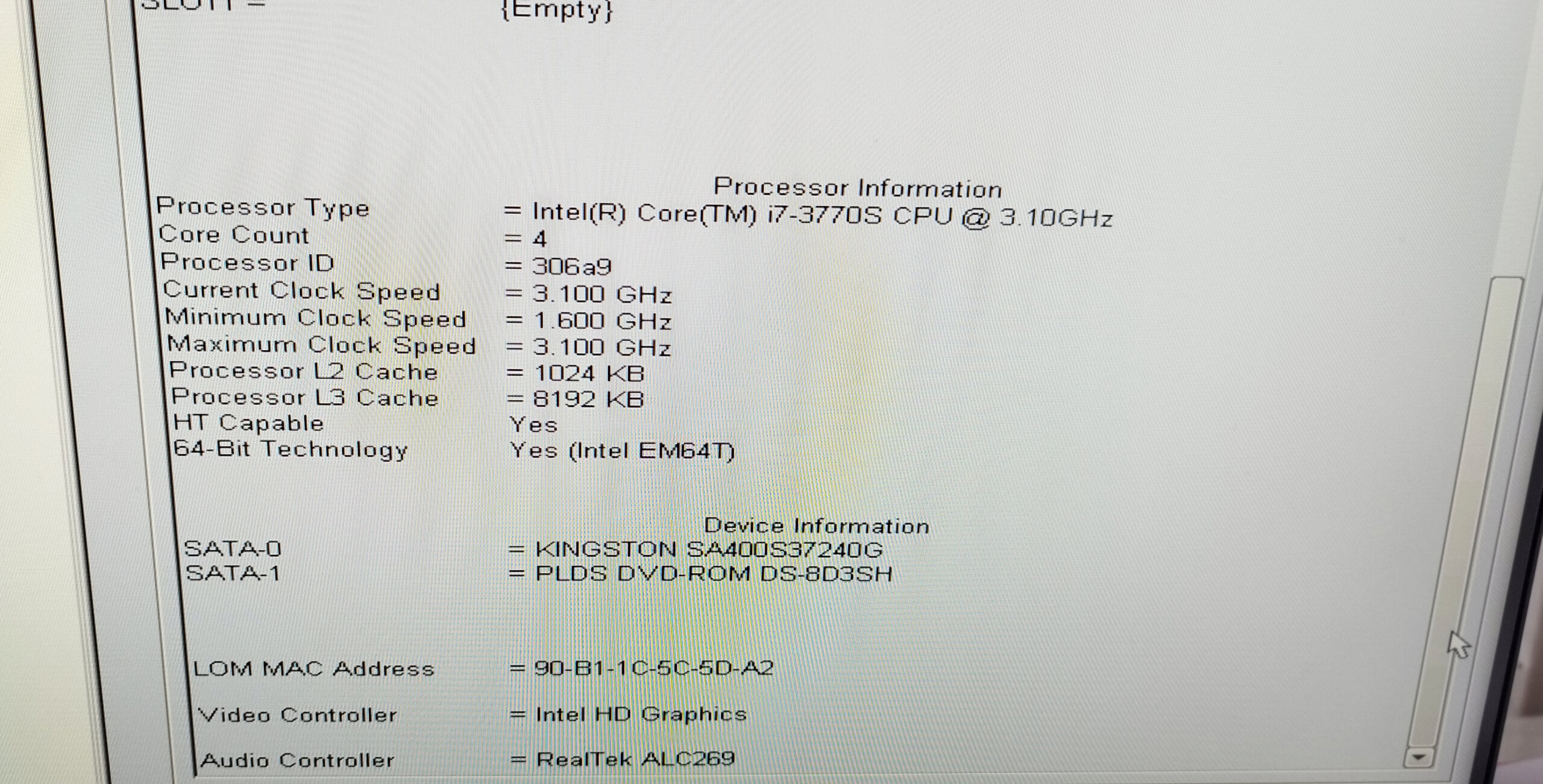 [VENDU] PC Dell Optiplex 7010 CPU i7, 8 Go, SSD 240 Go, Windows 10 Img_2047