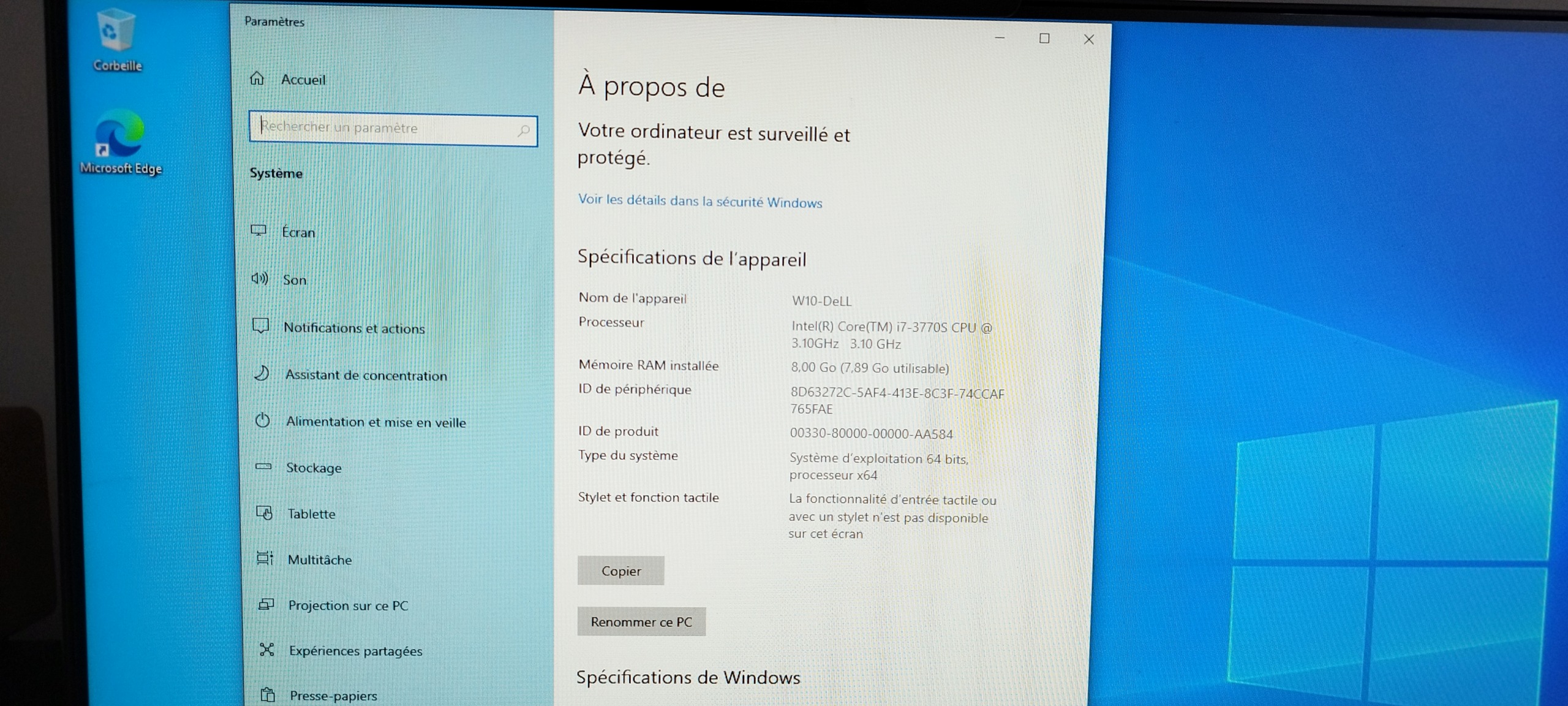 [VENDU] PC Dell Optiplex 7010 CPU i7, 8 Go, SSD 240 Go, Windows 10 Img_2049