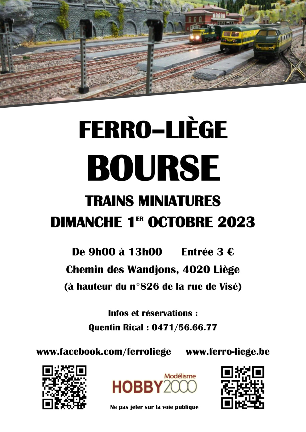 Agenda : Bourse Ferro-Liège 1er octobre 2023 (BELGIQUE) Affich11
