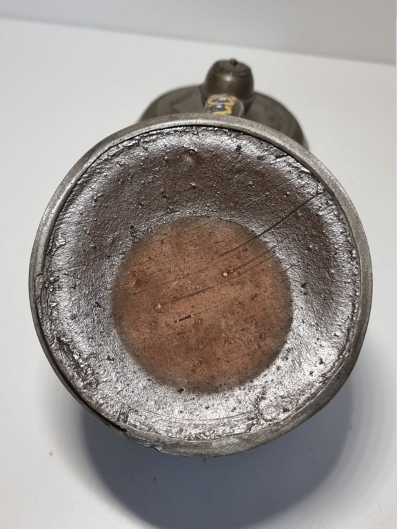 Creussen German stoneware pewter-mounted mug 18thC 20240112