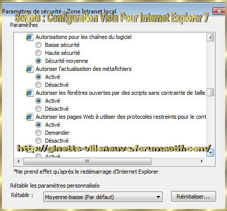 Scripts : Configurer WINDOWS Vista & Internet Explorer 7 Script19