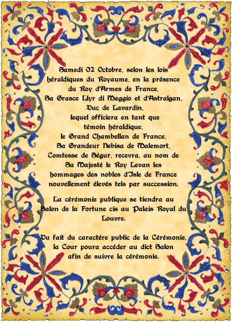 Annonces du Grand Chambellan de France Hommag11