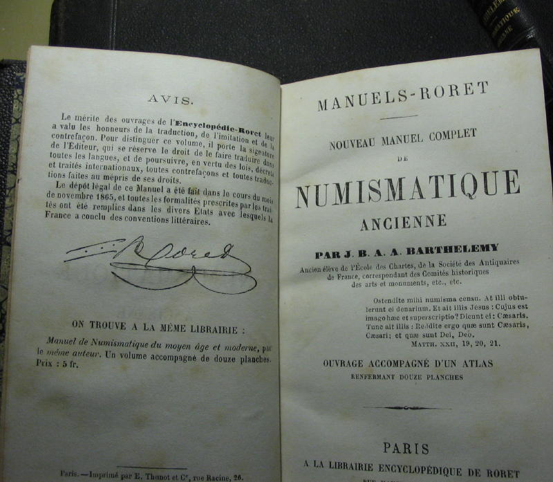 Numismatique moderne / ancienne -J.B.A.A. Barthelemy - 1842 et 1866 00313