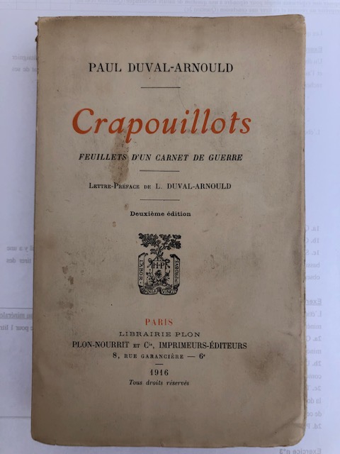 (E)Les crapouillots euillets dun carnet de guerre" par paul Duval Arnould 1916 Img_0910