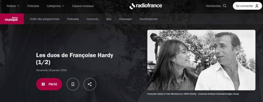 28 janvier 2024 - France Musique - Les duos de F. Hardy (1960 et 1970) Captur50