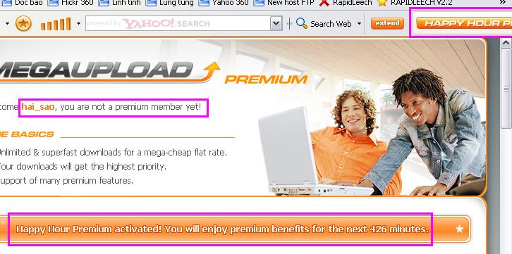 Premium User in Megaupload 410