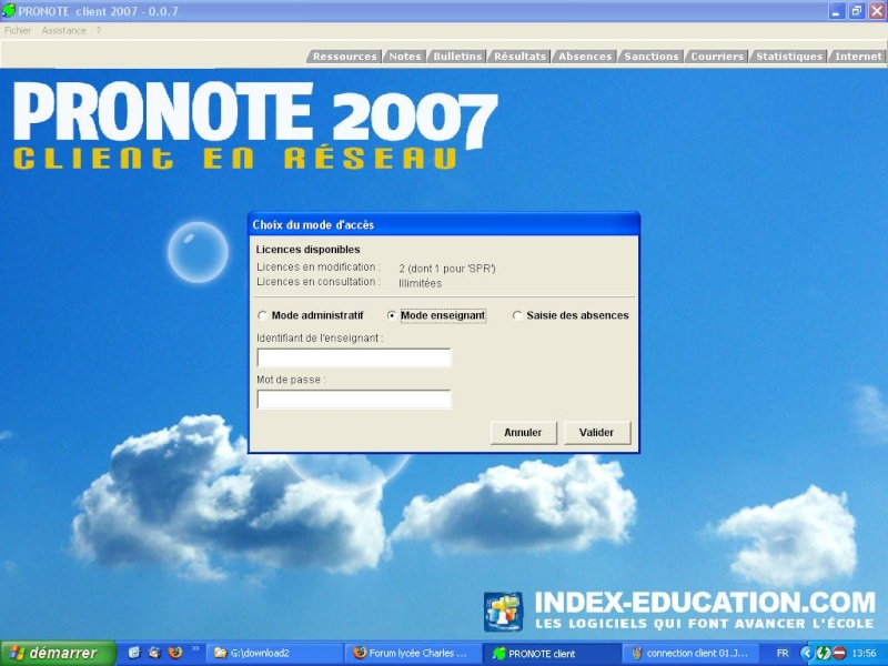 Installer le CLIENT Pronote pour les enseignants