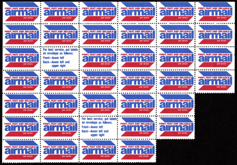 Luftpost Aufkleber (Airmail Sticker) Us_air10