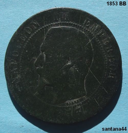 Dix centimes Napolon III Monna305