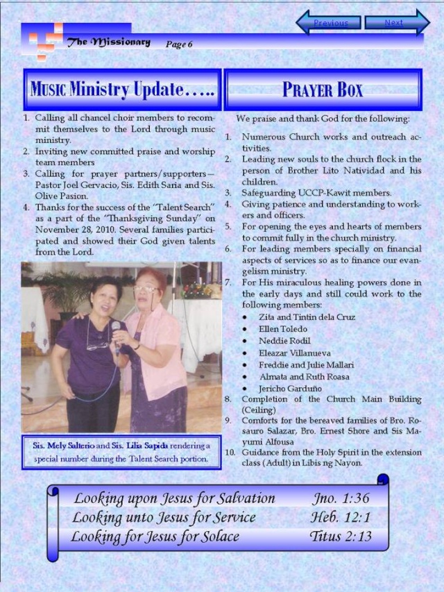 The Missionary (UCCP-Kawit's Newsletter 2011) Slide610