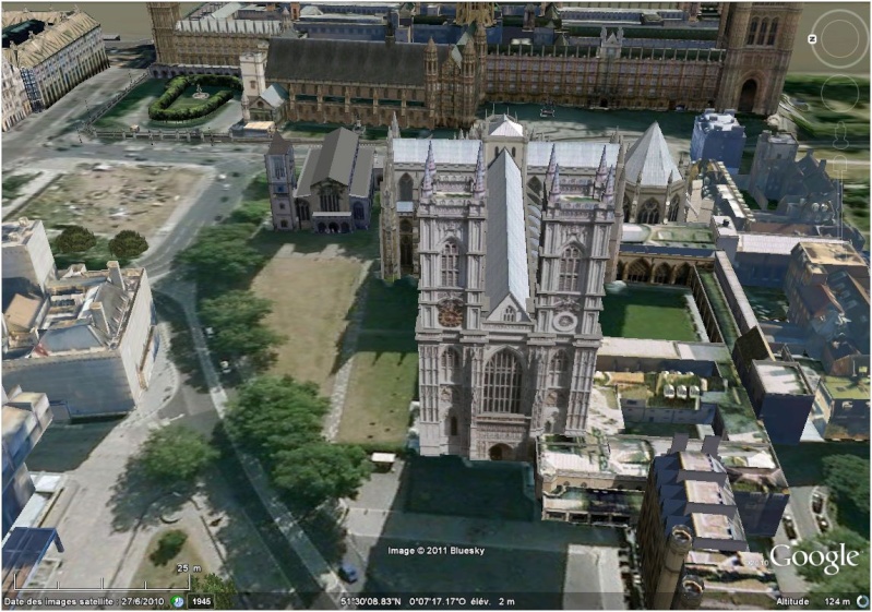 Le mariage de Kate et William à Londres (Angleterre) avec Google Earth Wesmin10