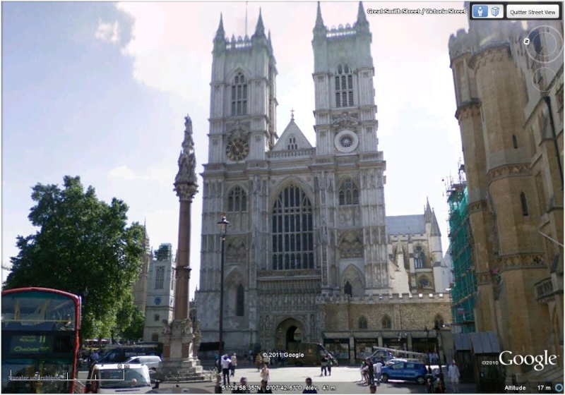 Le mariage de Kate et William à Londres (Angleterre) avec Google Earth Westmi11