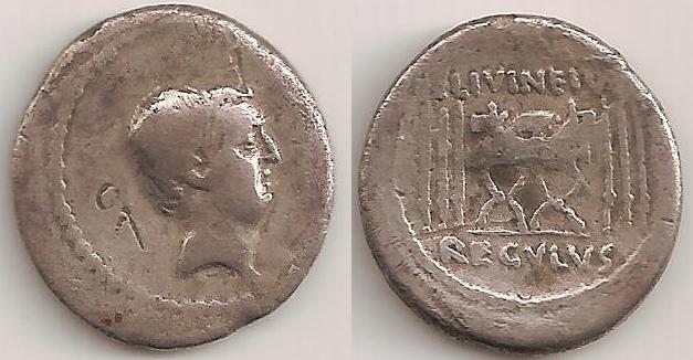 Denario de Julio César (CAESAR - Trofeo militar). Denari10