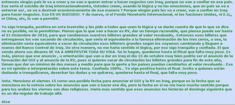 EMBUSTE DE JAMES MENDEZ 2010 : "IRAQ YA ANUNCIO LA REVALUACION" Scree359