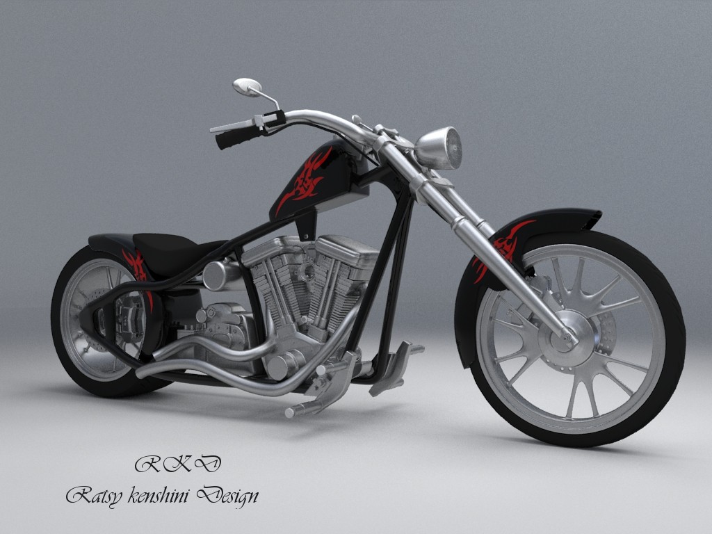 (VITA)Harley davison chopper Rendu_10