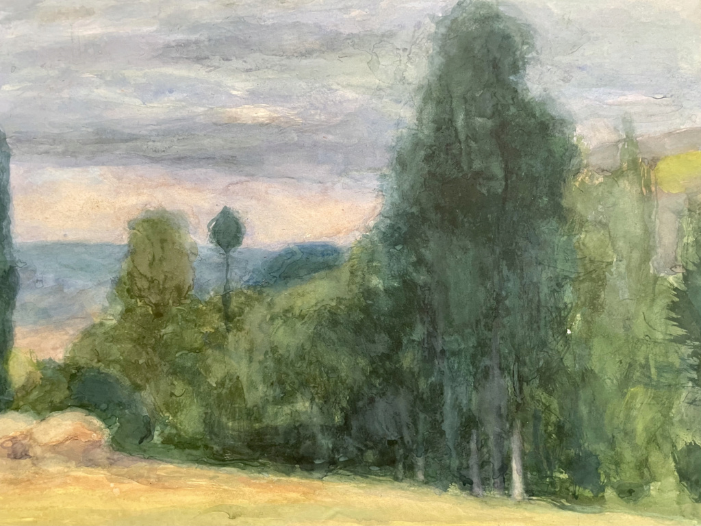 Ancienne aquarelle paysage XIXÈME signée  48fcab10